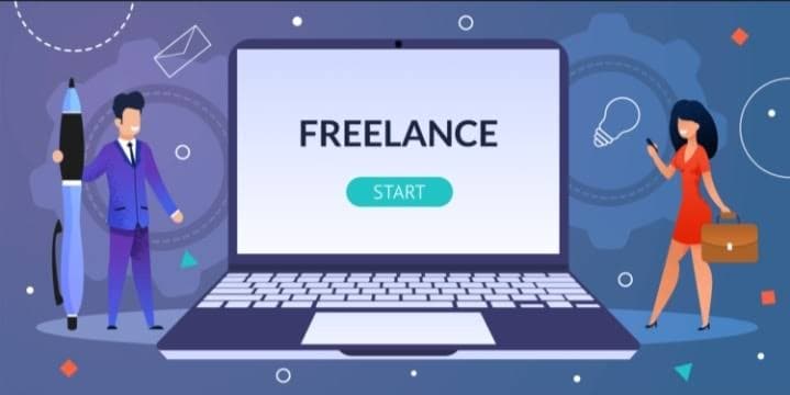 Freelancer working